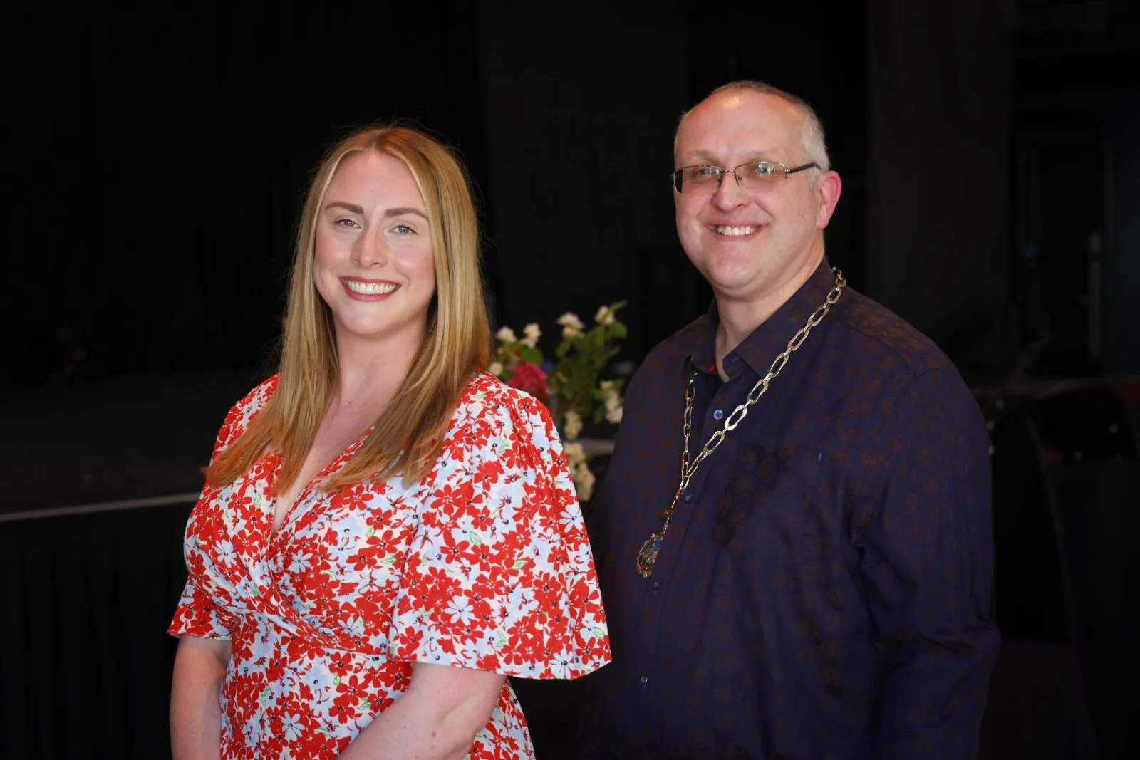 Cllr Louisa Stinton (left) and Cllr Tony Davey, pictured in 2025 when he was mayor and she was his deputy. The two have now swapped roles